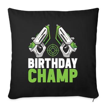 Laser Tag Anniversaire Laser Tag Joueur - Housse de coussin décorative 45 x 45 cm - noir - Devant