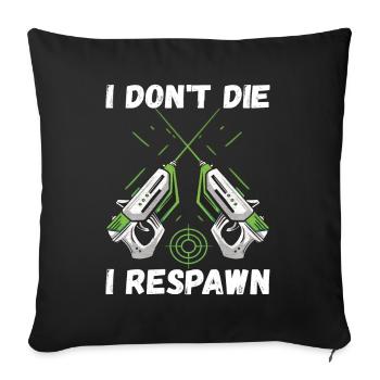 Laser Tag Anniversaire Laser Tag Joueur - Housse de coussin décorative 45 x 45 cm - noir - Devant