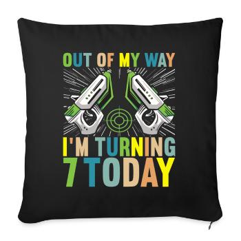 Laser Tag Anniversaire Laser Tag Joueur - Housse de coussin décorative 45 x 45 cm - noir - Devant