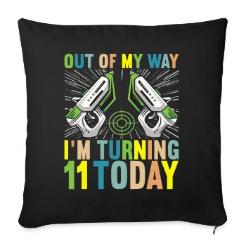 Laser Tag Anniversaire Laser Tag Joueur - Housse de coussin décorative 45 x 45 cm - noir - Devant