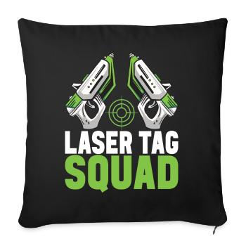Laser Tag Anniversaire Laser Tag Joueur - Housse de coussin décorative 45 x 45 cm - noir - Devant