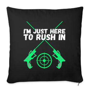Laser Tag Anniversaire Laser Tag Joueur - Housse de coussin décorative 45 x 45 cm - noir - Devant