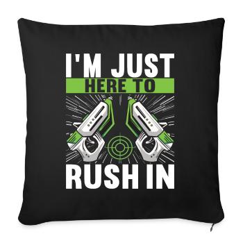Laser Tag Anniversaire Laser Tag Joueur - Housse de coussin décorative 45 x 45 cm - noir - Devant