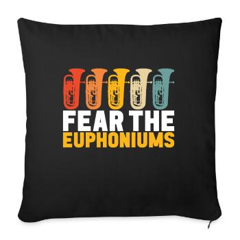 Euphonium Euphoniste - Housse de coussin décorative 45 x 45 cm - noir - Devant
