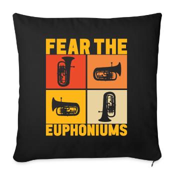 Euphonium Euphoniste - Housse de coussin décorative 45 x 45 cm - noir - Devant
