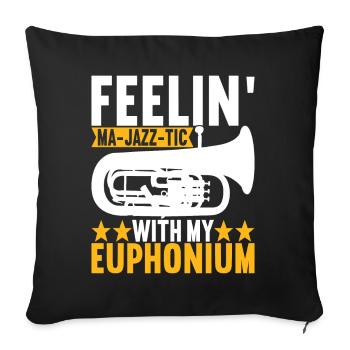 Euphonium Euphoniste - Housse de coussin décorative 45 x 45 cm - noir - Devant