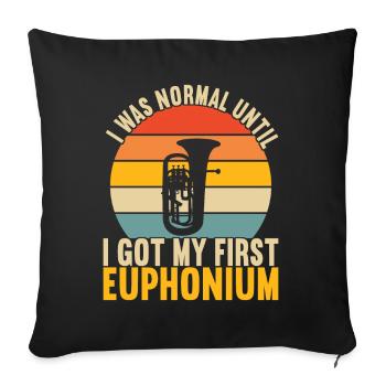 Euphonium Euphoniste - Housse de coussin décorative 45 x 45 cm - noir - Devant