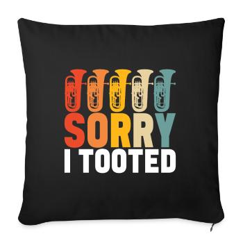 Euphonium Euphoniste - Housse de coussin décorative 45 x 45 cm - noir - Devant