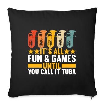 Euphonium Euphoniste - Housse de coussin décorative 45 x 45 cm - noir - Devant