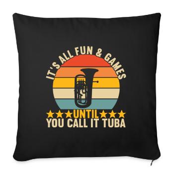 Euphonium Euphoniste - Housse de coussin décorative 45 x 45 cm - noir - Devant