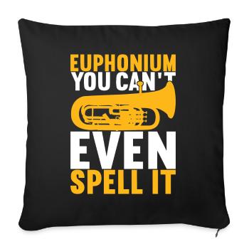 Euphonium Euphoniste - Housse de coussin décorative 45 x 45 cm - noir - Devant