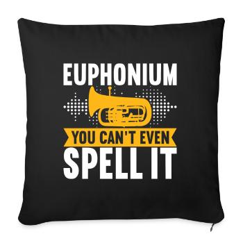 Euphonium Euphoniste - Housse de coussin décorative 45 x 45 cm - noir - Devant