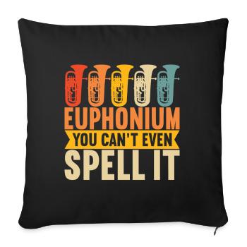 Euphonium Euphoniste - Housse de coussin décorative 45 x 45 cm - noir - Devant
