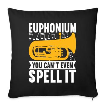 Euphonium Euphoniste - Housse de coussin décorative 45 x 45 cm - noir - Devant
