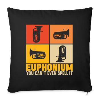 Euphonium Euphoniste - Housse de coussin décorative 45 x 45 cm - noir - Devant