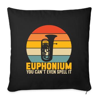 Euphonium Euphoniste - Housse de coussin décorative 45 x 45 cm - noir - Devant