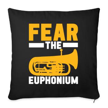 Euphonium Euphoniste - Housse de coussin décorative 45 x 45 cm - noir - Devant