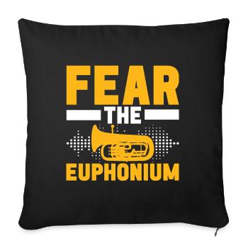 Euphonium Euphoniste - Housse de coussin décorative 45 x 45 cm - noir - Devant