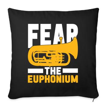 Euphonium Euphoniste - Housse de coussin décorative 45 x 45 cm - noir - Devant