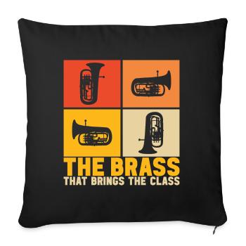 Euphonium Euphonium Player - Sofa pillowcase 17,3'' x 17,3'' (45 x 45 cm) - black - Front