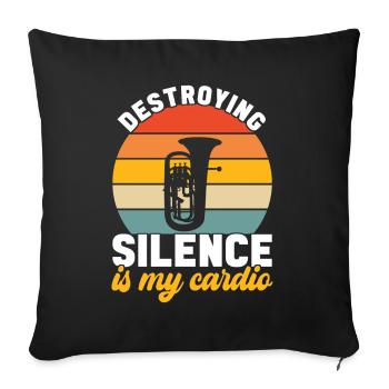 Euphonium Euphonium Player - Sofa pillowcase 17,3'' x 17,3'' (45 x 45 cm) - black - Front