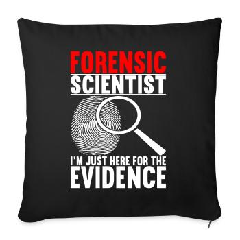 Forensik Forensiker - Sofakissenbezug 45 x 45 cm - Schwarz - Vorne