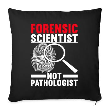 Forensik Forensiker - Sofakissenbezug 45 x 45 cm - Schwarz - Vorne