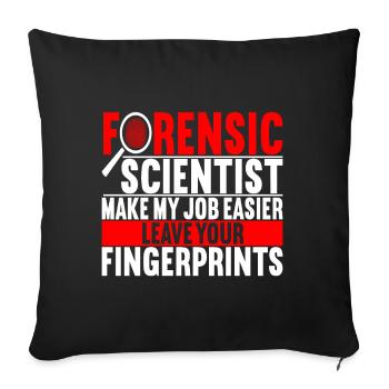 Forensik Forensiker - Sofakissenbezug 45 x 45 cm - Schwarz - Vorne