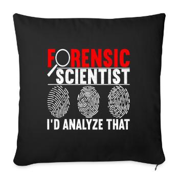 Forensik Forensiker - Sofakissenbezug 45 x 45 cm - Schwarz - Vorne