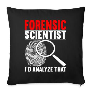 Forensik Forensiker - Sofakissenbezug 45 x 45 cm - Schwarz - Vorne