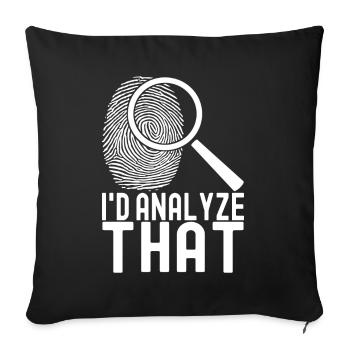 Criminalistique - Housse de coussin décorative 45 x 45 cm - noir - Devant