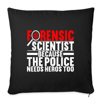 Forensik Forensiker - Sofakissenbezug 45 x 45 cm - Schwarz - Vorne