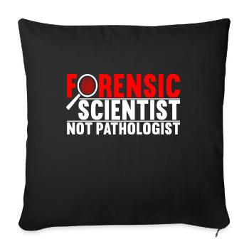 Forensik Forensiker - Sofakissenbezug 45 x 45 cm - Schwarz - Vorne