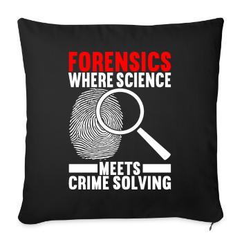 Forensik Forensiker - Sofakissenbezug 45 x 45 cm - Schwarz - Vorne