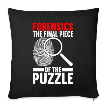 Forensik Forensiker - Sofakissenbezug 45 x 45 cm - Schwarz - Vorne
