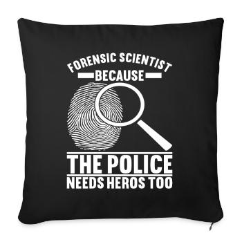 Forensik Forensiker - Sofakissenbezug 45 x 45 cm - Schwarz - Vorne