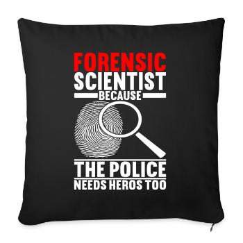 Forensik Forensiker - Sofakissenbezug 45 x 45 cm - Schwarz - Vorne