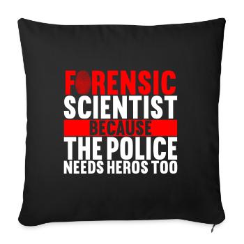 Forensik Forensiker - Sofakissenbezug 45 x 45 cm - Schwarz - Vorne