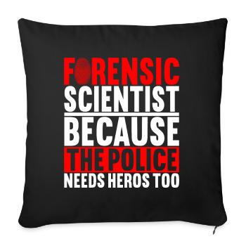 Forensik Forensiker - Sofakissenbezug 45 x 45 cm - Schwarz - Vorne