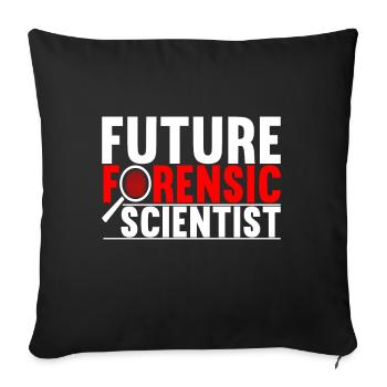 Forensik Forensiker - Sofakissenbezug 45 x 45 cm - Schwarz - Vorne