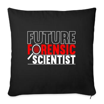 Forensik Forensiker - Sofakissenbezug 45 x 45 cm - Schwarz - Vorne