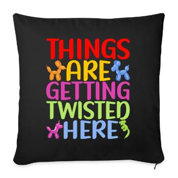 Balloon Animal Balloon Twisting - Sofa pillowcase 17,3'' x 17,3'' (45 x 45 cm) - black - Front