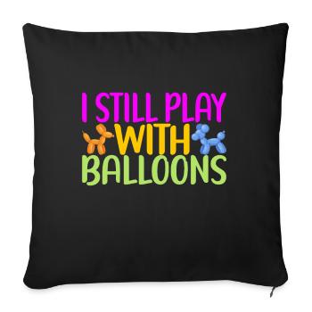 Balloon Animal Balloon Twisting - Sofa pillowcase 17,3'' x 17,3'' (45 x 45 cm) - black - Front