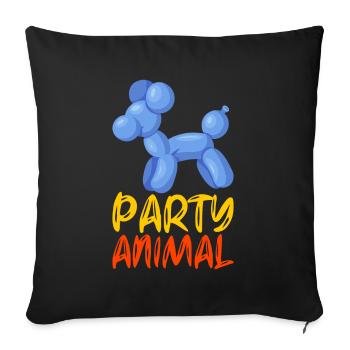 Balloon Animal Balloon Twisting - Sofa pillowcase 17,3'' x 17,3'' (45 x 45 cm) - black - Front