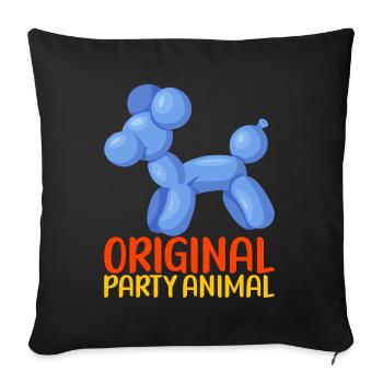 Ballontier Balloon Twisting - Sofakissenbezug 45 x 45 cm - Schwarz - Vorne