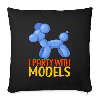 Balloon Animal Balloon Twisting - Sofa pillowcase 17,3'' x 17,3'' (45 x 45 cm) - black - Front