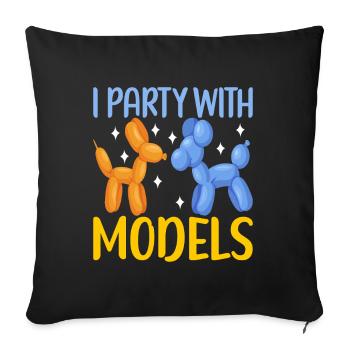 Balloon Animal Balloon Twisting - Sofa pillowcase 17,3'' x 17,3'' (45 x 45 cm) - black - Front