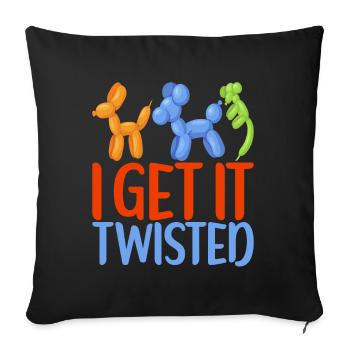 Balloon Animal Balloon Twisting - Sofa pillowcase 17,3'' x 17,3'' (45 x 45 cm) - black - Front