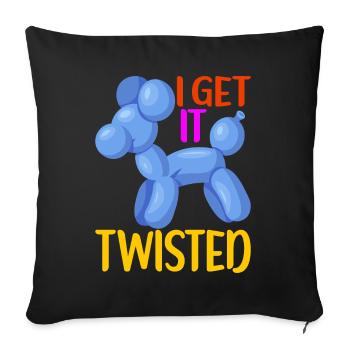 Balloon Animal Balloon Twisting - Sofa pillowcase 17,3'' x 17,3'' (45 x 45 cm) - black - Front
