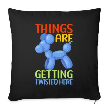 Balloon Animal Balloon Twisting - Sofa pillowcase 17,3'' x 17,3'' (45 x 45 cm) - black - Front
